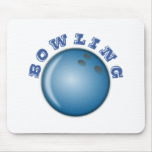 Bola de bolos azul tapete de raton