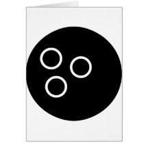 bola de bolos negra felicitación