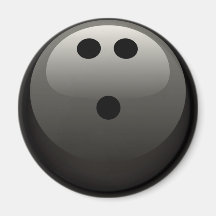 BOLA DE BOLOS NEGRA IMÁN DE FRIGORIFICO