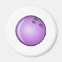Bola de bolos púrpura imán para frigorifico
