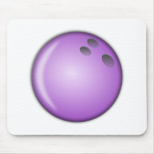 Bola de bolos púrpura tapetes de ratón