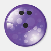 BOLA DE BOLOS RETRA PÚRPURA IMAN DE FRIGORÍFICO