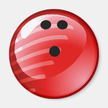 BOLA DE BOLOS RETRA ROJA IMANES DE NEVERA
