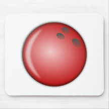 Bola de bolos roja tapete de raton