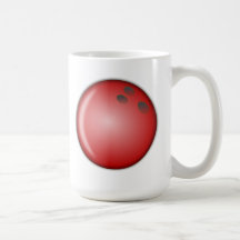 Bola de bolos roja taza