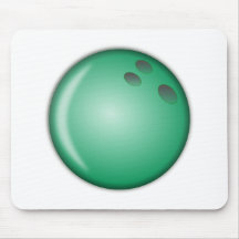 Bola de bolos verde tapetes de ratón