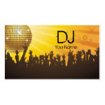 Bola de discoteca - negocio de DJ tarjeta-amarillo Plantillas De Tarjeta De Negocio