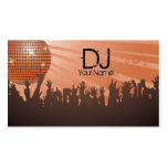 Bola de discoteca - negocio de DJ tarjeta-marrón Plantilla De Tarjeta De Visita