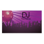 Bola de discoteca - negocio de DJ tarjeta-púrpura Tarjeta De Negocio