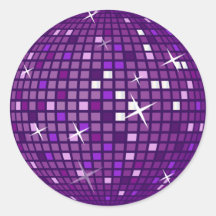 BOLA DE DISCOTECA PÚRPURA DEL ESPEJO PEGATINAS  