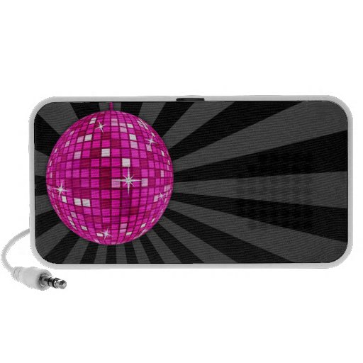 Bola de espejo rosada del disco altavoz de viajar