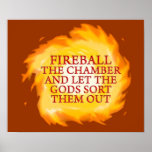 Bola de fuego la cámara poster