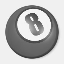Bola de los billares ocho imán