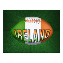 Bola de rugbi de Irlanda Tarjeta Postal