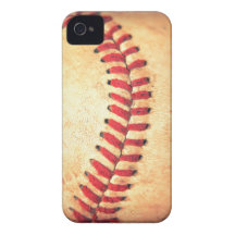 Bola del béisbol del vintage Case-Mate iPhone 4 carcasas