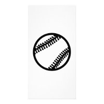 Bola del béisbol tarjeta fotográfica