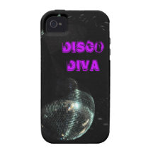 Bola del brillo de la diva del disco iPhone 4/4S carcasas