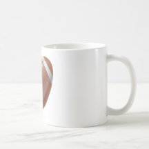 Bola del fútbol americano tazas de café