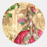 Bola del navidad de Marie Antonieta Pegatina Redonda