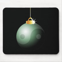 Bola del navidad de Yin Yang Alfombrillas De Raton