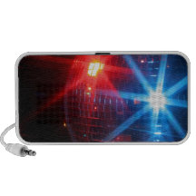 Bola giratoria del disco del espejo con las luces  notebook altavoz