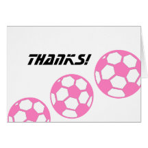 ¡Bola-Gracias rosadas del fútbol! Tarjeta