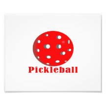 bola red.png del texto n del pickleball impresion fotografica