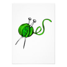 Bola verde del hilado invitacion personal 