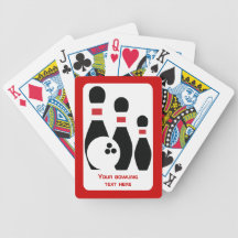 Bola y pernos de bolos de encargo baraja cartas de poker