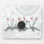 Bola y pernos de bolos: modelo 3D: Mousepad Tapetes De Raton