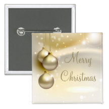 Bolas del navidad del oro en el oro pin