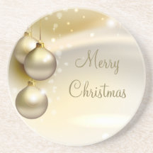 Bolas del navidad del oro en el oro posavasos manualidades