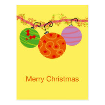 Bolas del navidad tarjeta postal