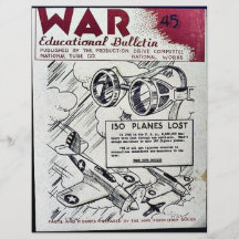 Boletín educativo de la guerra - 45 tarjetón