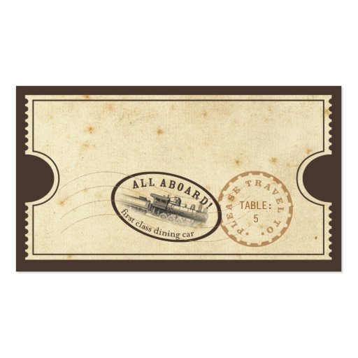 Boleto del vintage - tarjeta del acompañamiento de tarjeta de visita