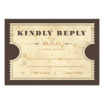 Boleto RSVP del vintage Invitación