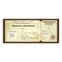 boletos nupciales de la ducha de la tipografía del comunicados personalizados