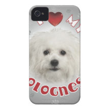 Boloñés blanco iPhone 4 Case-Mate carcasas