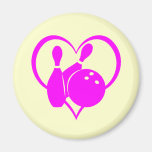 Bolos rosados del corazón imán de frigorífico