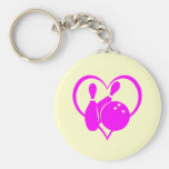 Bolos rosados del corazón llavero personalizado