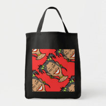 Bolsa de asas emocionada del humor del diseño de l