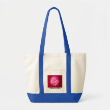 Bolsa impulse tote com foto de flor artesanal .