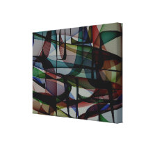Bolsillos del color - impresión abstracta de la lo lona envuelta para galerias