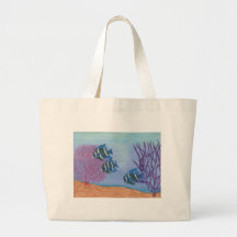 Bolso: 3 pescados del ángel bolsa lienzo