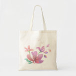 Bolso a mano de la flor bolsa lienzo