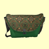 Bolso abstracto étnico del verde magnífico del vin bolsas messenger