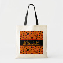 Bolso anaranjado y negro de la dama de honor del l bolsa de mano