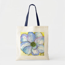 Bolso azul de la flor bolsas