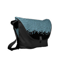 Bolso azul de los pixeles bolsas de mensajería