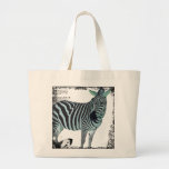 Bolso azul del arte de la cebra del centelleo del  bolsas